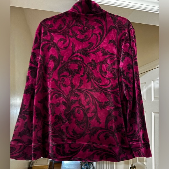 Karen Scott Velour Tracksuit Jacket - Picture 2 of 4